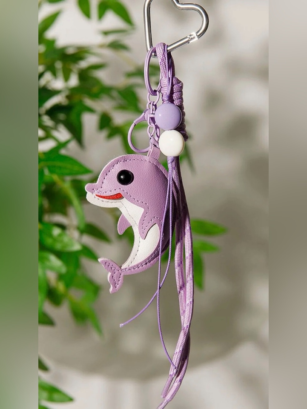 Lilac Dolphin Keychain Bag Charm - Picture 3 of 3